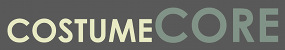 a graphic logo of the text Costume Core